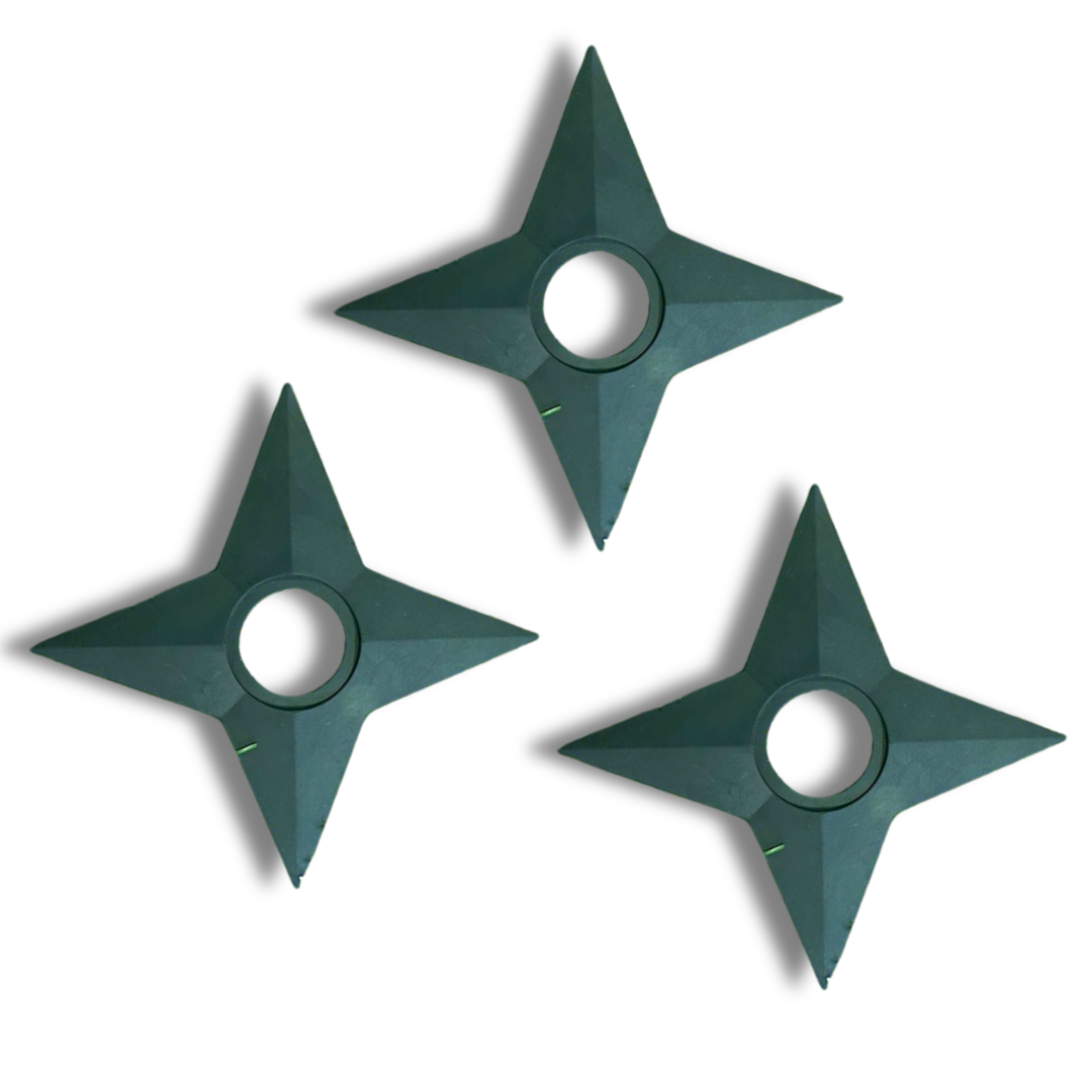 Shurikens de Entrenamiento GOMA K25 | Estrellas Ninja de 4 y 5 Puntas